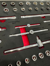 PDE Socket and Ratchet Metric Tool Set in EVA Foam Tray 72PCE
