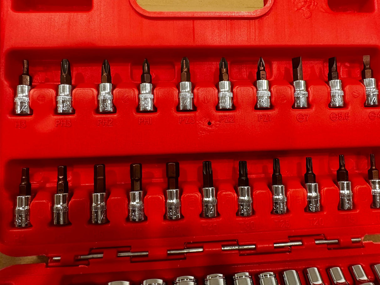 PDE 1/4" Socket Set with Torx Bits  46PCE