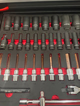 PDE 1/2" Deep Impact Socket Set in EVA Foam Tray 46PCE