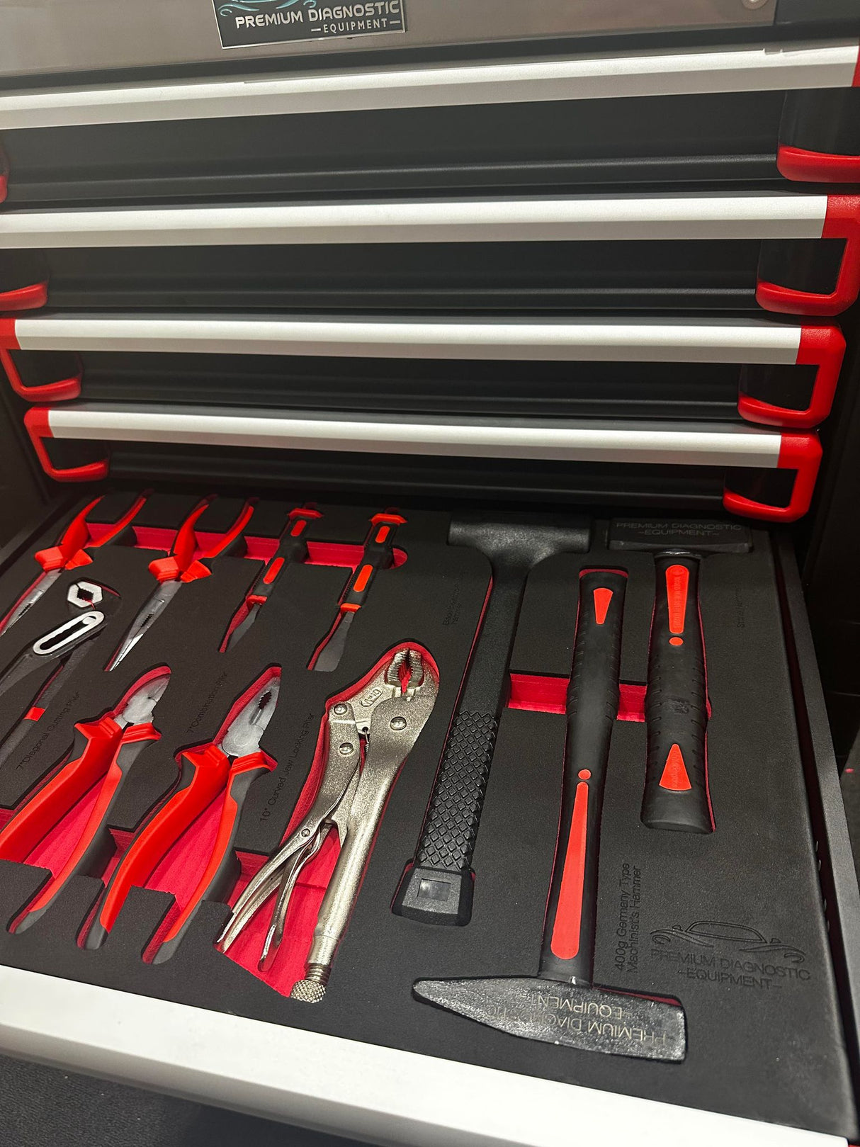 PDE Hammer and Plier Tool Set in EVA Foam Tray