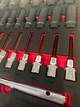 PDE 1/2" Deep Impact Socket Set in EVA Foam Tray 46PCE