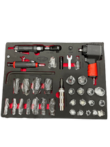 PDE Pneumatic Air Impact Tools & Socket Set with EVA Foam Tray 34PCE