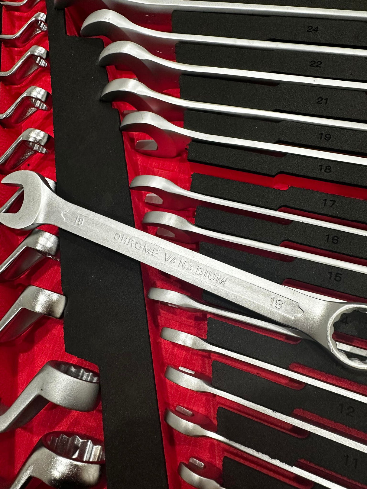 wrench set in foam eva tray spanner set offset