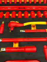 PDE 48PCS VDE Insulated Socket + Ratchet Tool Set