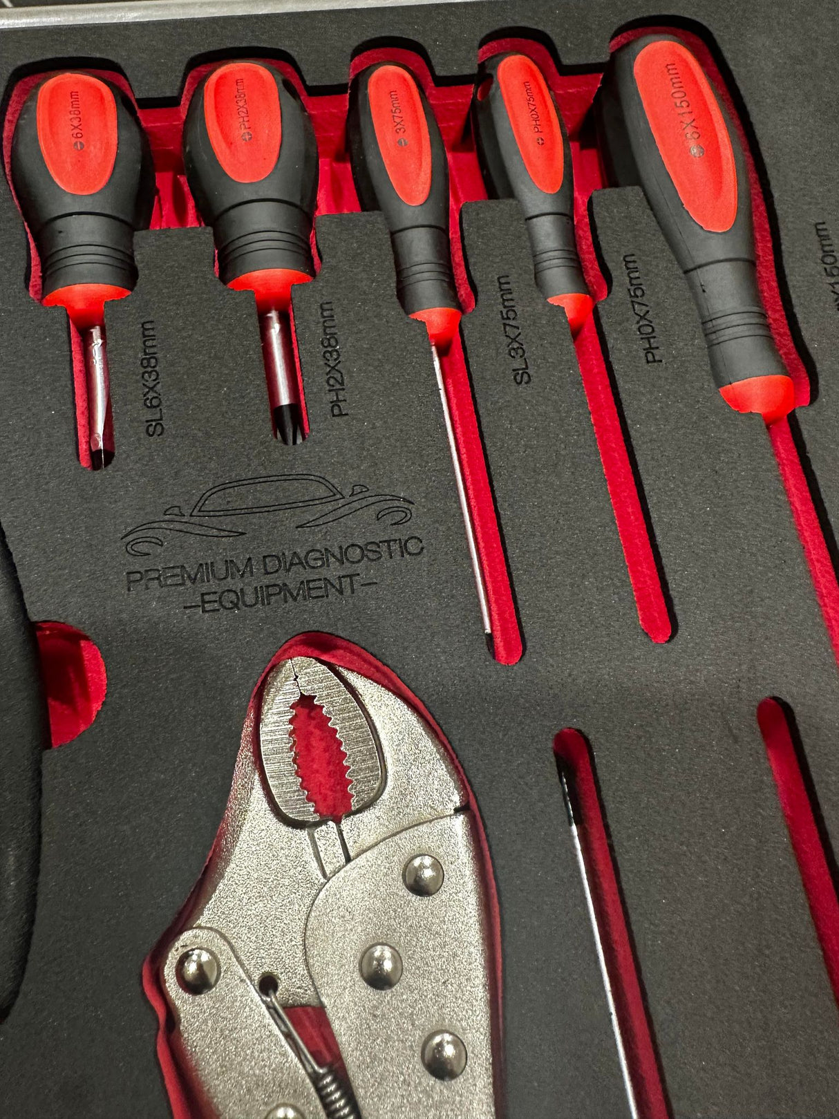 PDE 17PCE Pliers and Screwdrivers Set With EVA Foam Tray