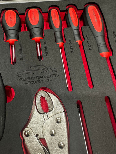 PDE 17PCE Pliers and Screwdrivers Set With EVA Foam Tray