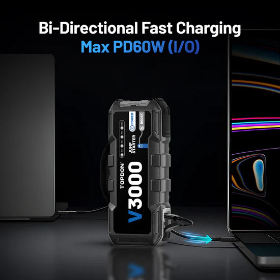 Topdon V3000 bi-directional fast charging