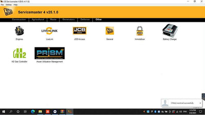 JCB Service Master Diagnostic Service Tool with Panasonic Toughbook