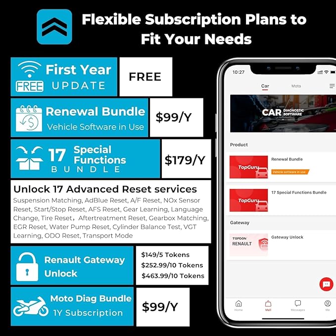 Topdon TOPSCAN Pro Bluetooth Diagnostic Scan Tool