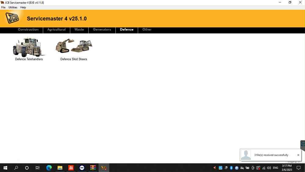 JCB Service Master Diagnostic Service Tool with Panasonic Toughbook