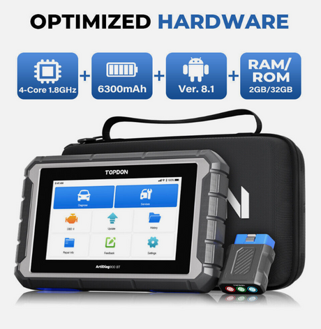 Topdon ArtiDiag900BT diagnostic tablet screen interface