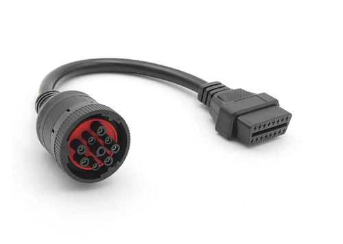 Diesel 9 Pin to 16 Pin J1939 OBD2 Adapter Cable