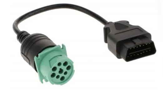 9 Pin Diesel Female to 16 Pin Male OBD Adapter Cable