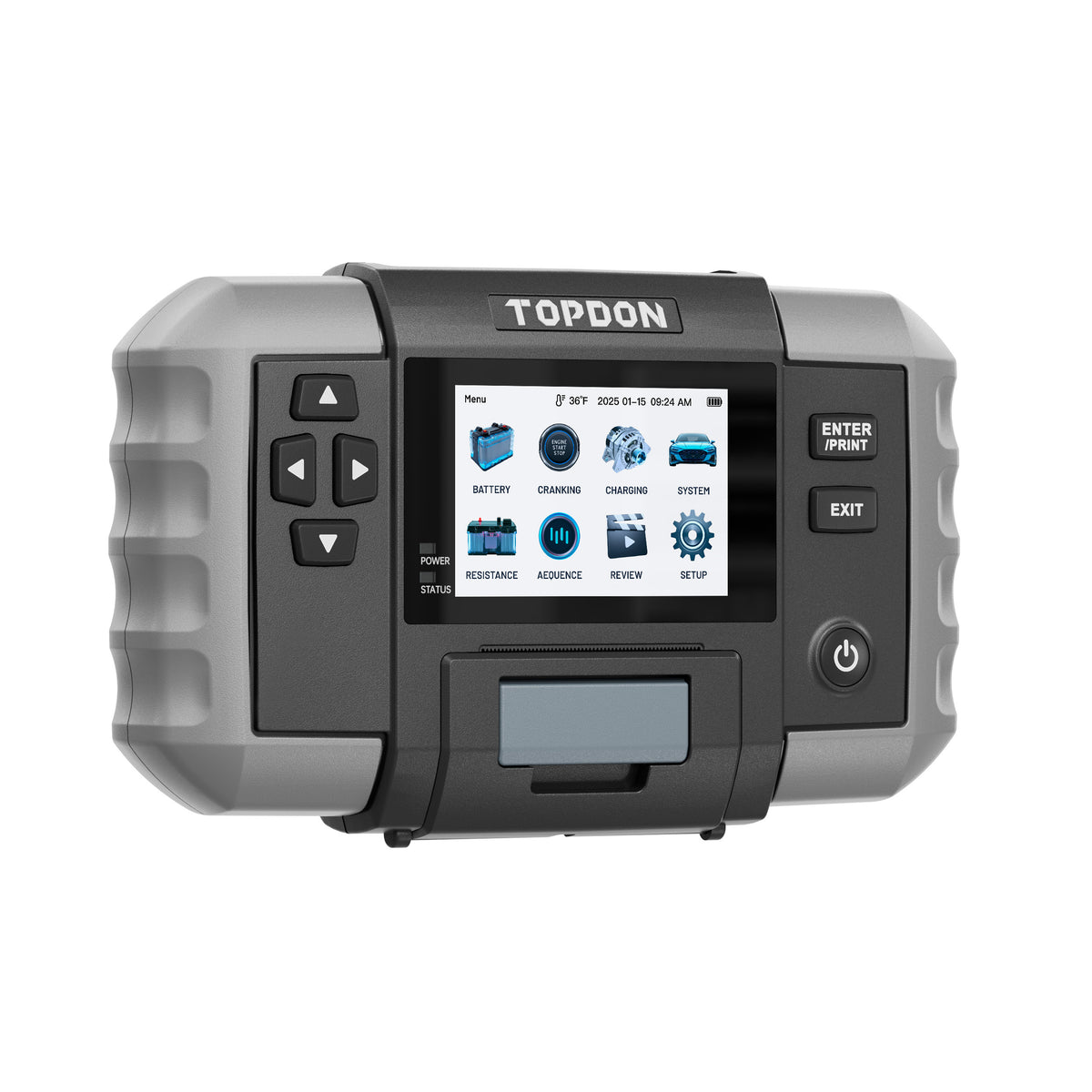 Topdon BT600 Plus Battery Tester 6-24V With Printer