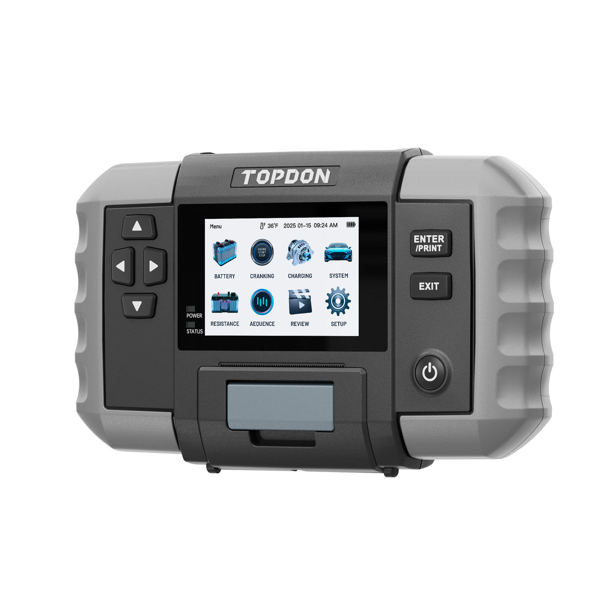Topdon BT600 Plus Battery Tester 6-24V With Printer