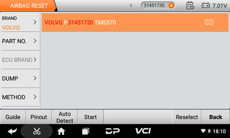 OBDSTAR P50 Airbag Crash Data Reset Tool