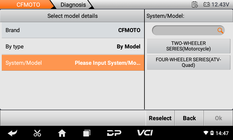 OBDSTAR iScan CFMOTO Motorcycle Diagnostic Scan Tool