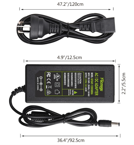 Topdon Phoenix Smart Max Charger 12V 5A 60W AC to DC Power Adapter