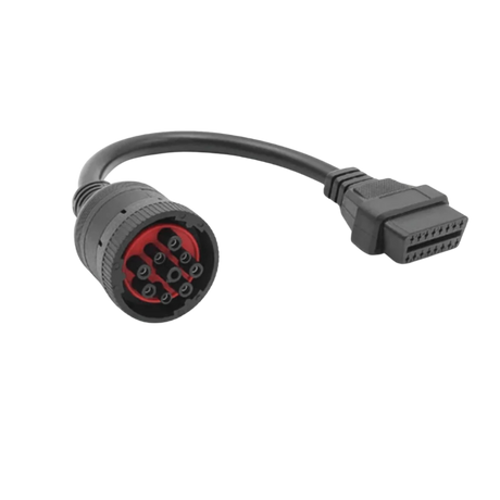 SAE J1939 9-Pin Type 1 to OBD2 16-Pin Heavy Duty Truck Diagnostic Adapter Cable