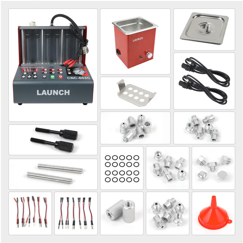 Launch CNC-603C Fuel Injector Tester + Cleaner  ON/OFF Car