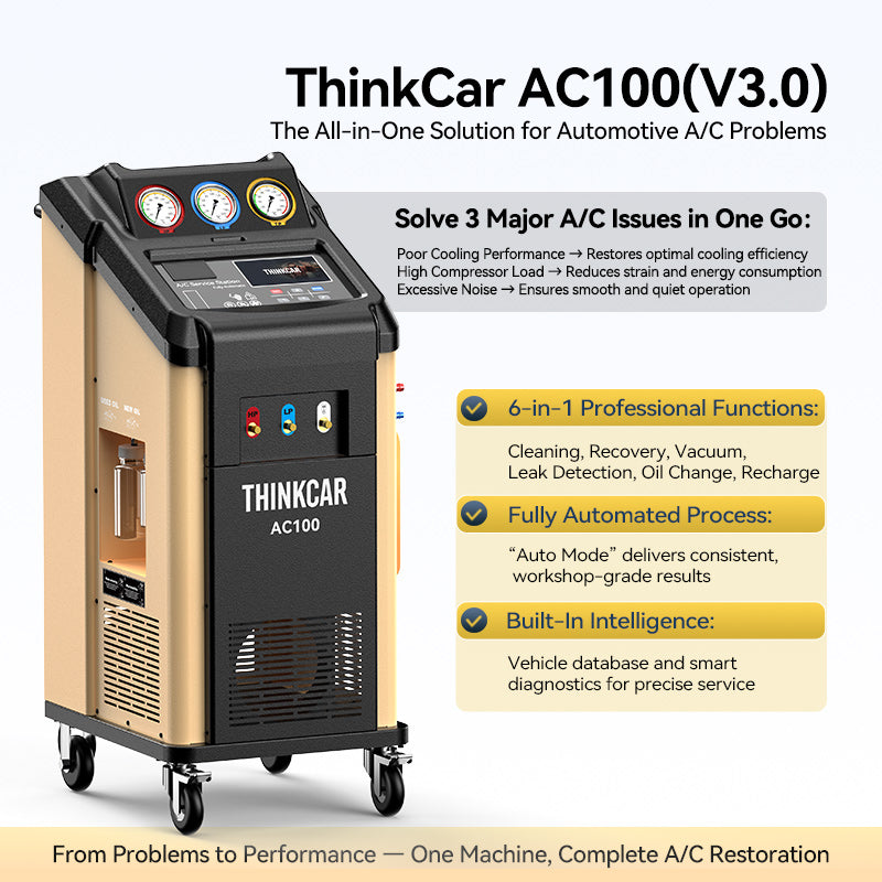 Thinkcar AC100 V3.0 Automotive A/C Service Station | R134a & R1234yf