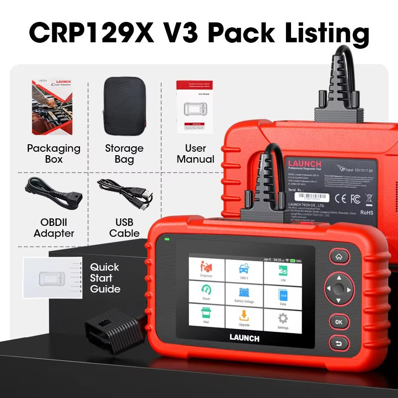 LAUNCH 129X テスター ダイアグスキャンツール CRP129X LAUNCH OBD2