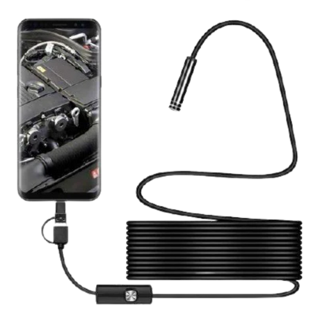 HD IP68 borescope inspection camera 5.5mm head for iPhone and Android