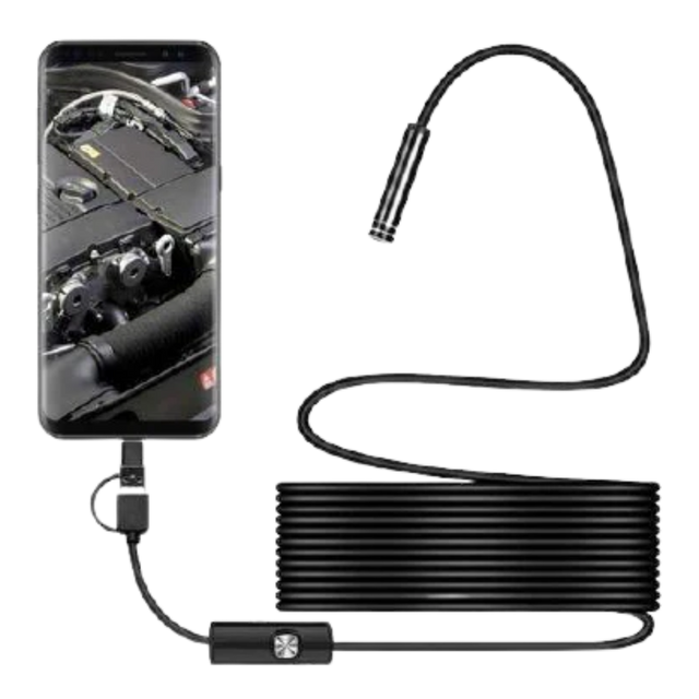 HD IP68 borescope inspection camera 5.5mm head for iPhone and Android