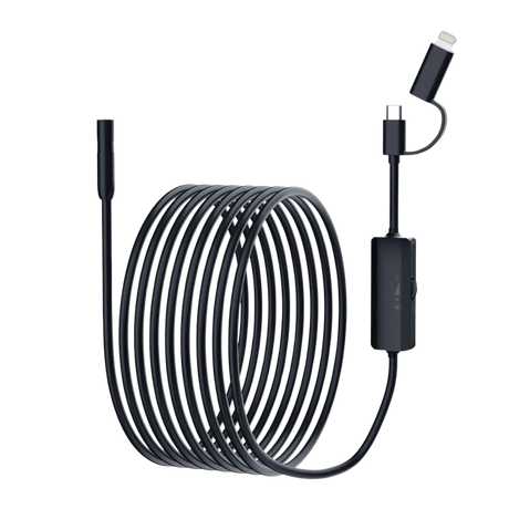 HD IP68 Borescope Inspection Camera For iPhone & Android 5.5mm Head