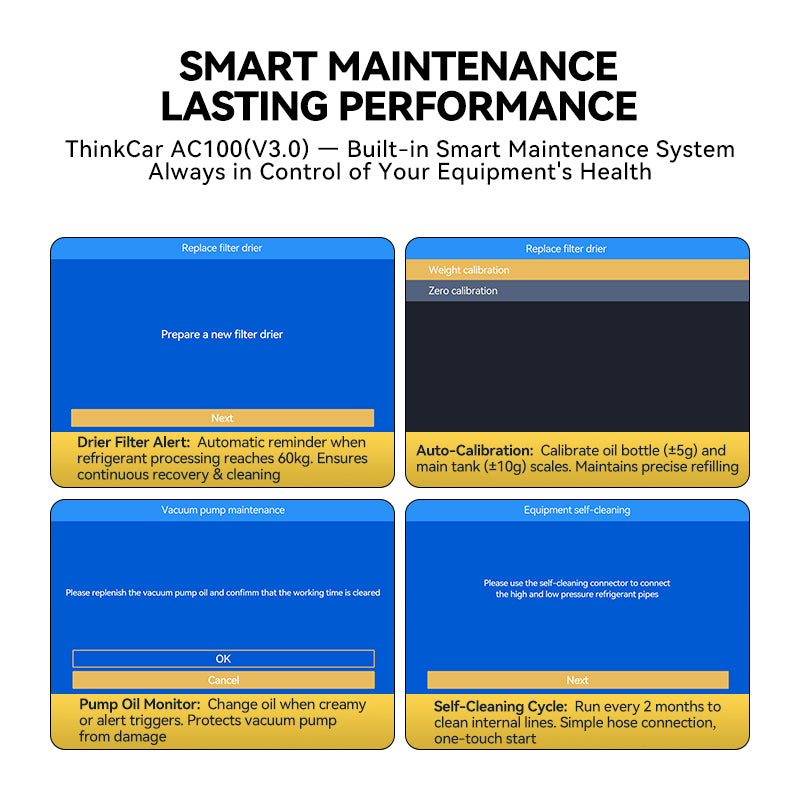 Thinkcar AC100 V3.0 Automotive A/C Service Station | R134a & R1234yf