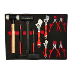 PDE Hammer Set + Adjustable Wrench with Pliers EVA Foam Tray 11PCE