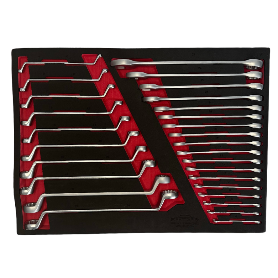 offset spanner set combination spanner set in foam eva tray tool kit