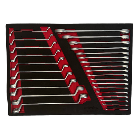 offset spanner set combination spanner set in foam eva tray tool kit