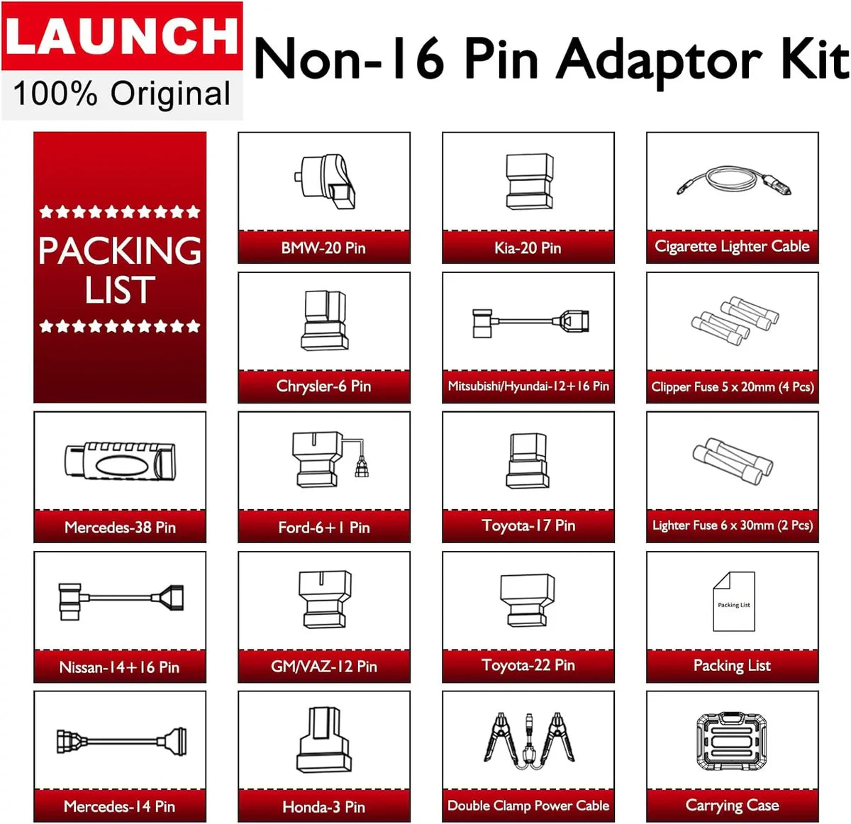 LAUNCH OBD1 Adapter Kit