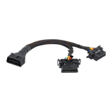 Male to Dual Female Elbow OBD2 Splitter Y Extension Cable 16pins