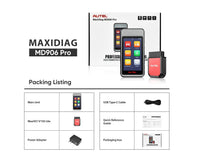 Autel MaxiDiag MD906 Pro packing listing