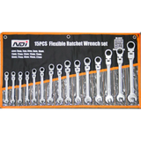 NDI Flexi Head Ratchet Spanner Set 6MM-22MM 15 PCS