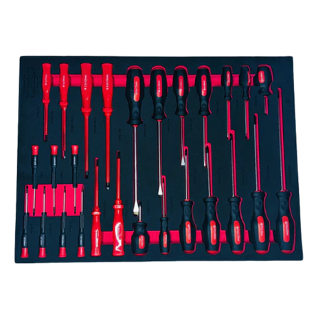 PDE Screwdriver Set in EVA Foam Tray 27PCE