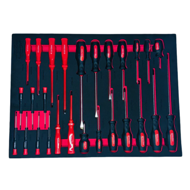 PDE Screwdriver Set in EVA Foam Tray 27PCE