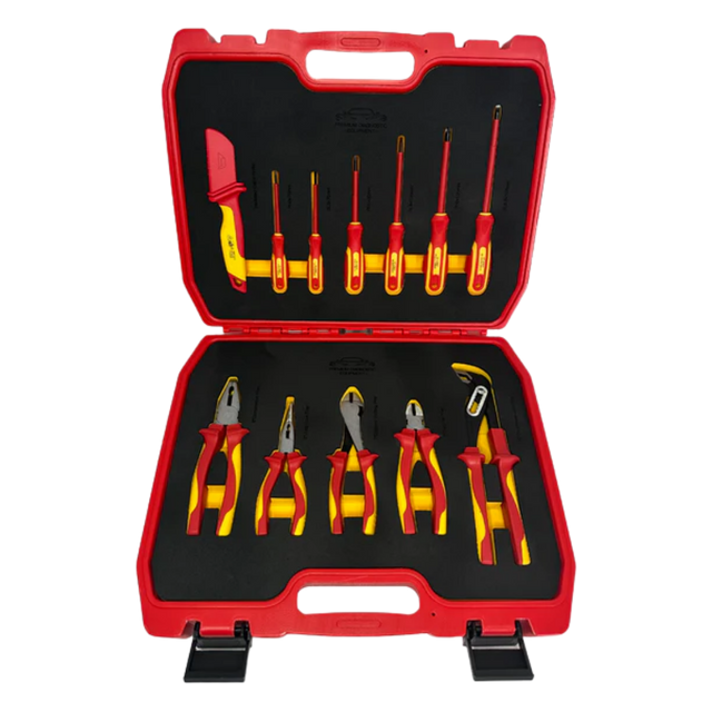 PDE 12PCS VDE Insulated Tool Set pliers and screwdrivers