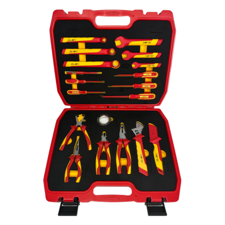 PDE VDE Insulated Tool Set pliers spanners and screwdrivers 19PCS