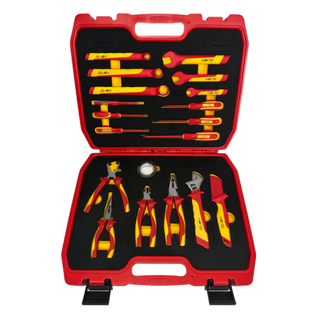 PDE VDE Insulated Tool Set pliers spanners and screwdrivers 19PCS