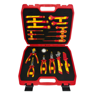 PDE VDE Insulated Tool Set pliers spanners and screwdrivers 19PCS