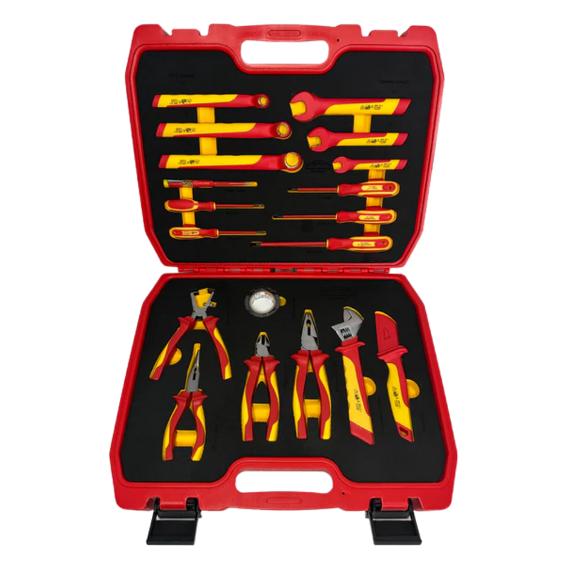 PDE VDE Insulated Tool Set pliers spanners and screwdrivers 19PCS