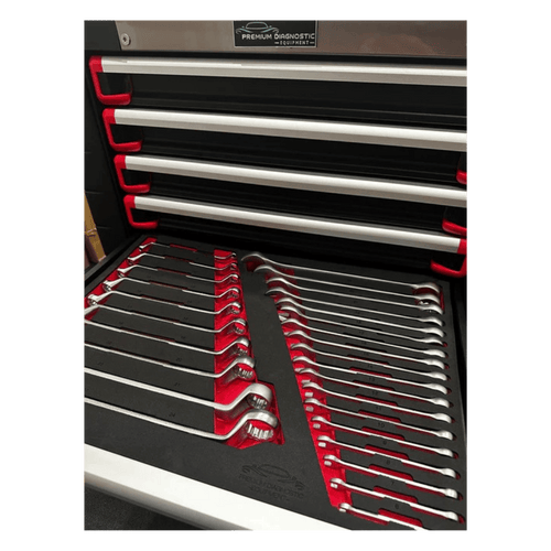 PDE Combination Spanner Set + Double Ring Offset Wrench 28PCE EVA Foam Tray