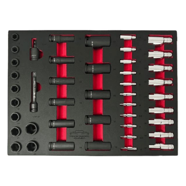 PDE Impact Socket Set 44PCE EVA Foam Tray