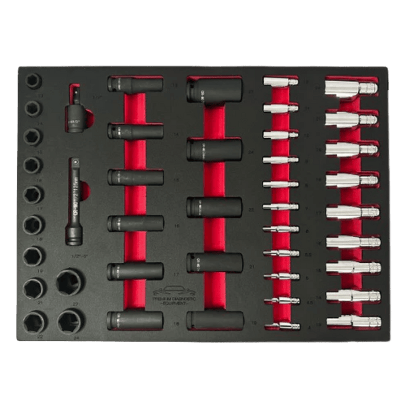 PDE Impact Socket Set 44PCE EVA Foam Tray