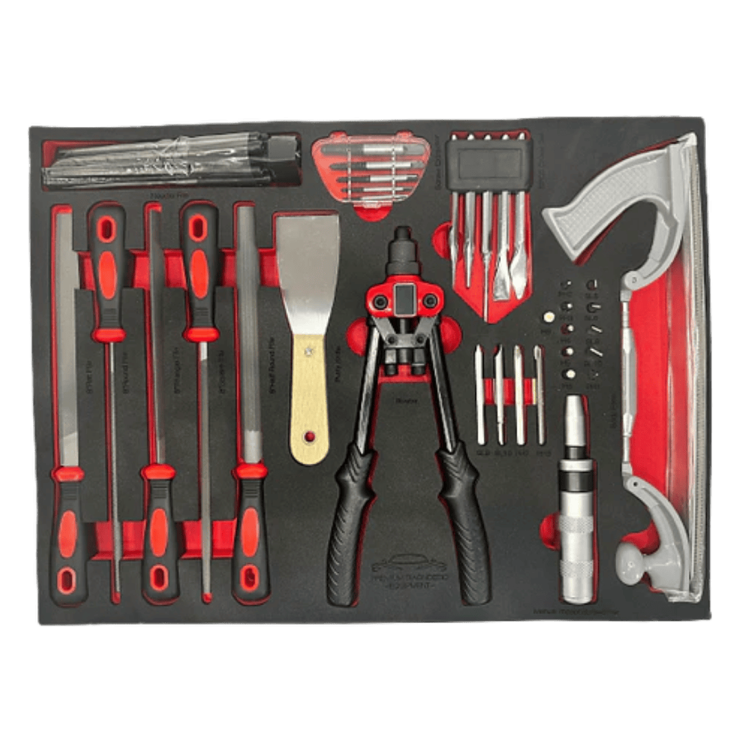 PDE Panel Beating Automotive Tool Set In EVA Foam Tray 54PCE