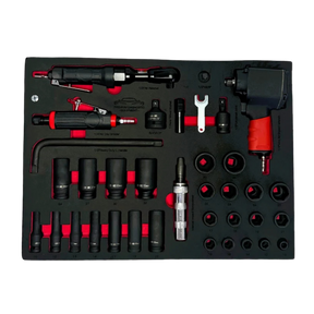 PDE Pneumatic Air Impact Tools & Socket Set with EVA Foam Tray 34PCE