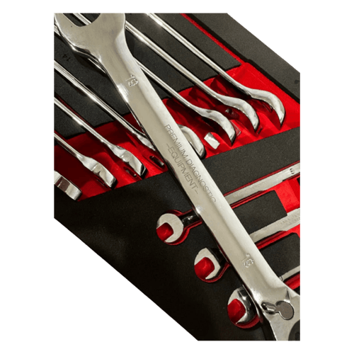 PDE Ratchet Spanner Set in EVA Foam Tray